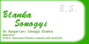blanka somogyi business card